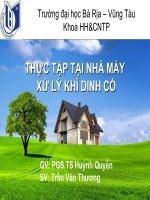 SLIDE THUYẾT TRÌNH đề tài   THỰC tập tại NHÀ máy XỬ LÝ KHÍ DINH CỒ