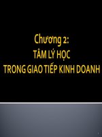 Bài giảng giao tiếp trong kinh doanh   chương 2  tâm lý học trong giao tiếp kinh doanh
