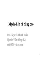 Bài giảng mạch điện tử nâng cao  đề cương môn học