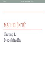 Bài giảng mạch điện tử   chương 1  diode bán dẫn