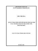Quản lý hoạt động đổi mới phương pháp dạy học ở các trường mầm non thị xã phúc yên tỉnh vĩnh phúc 