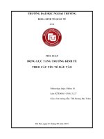 Động lực tăng trưởng theo các yếu tố đầu vào