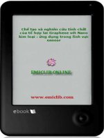 chế tạo và nghiên cứu tính chất của tổ hợp lai graphene với nano kim loại   ứng dụng trong lĩnh vực sensor( bản đầy đủ)