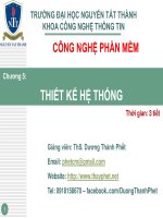 Bài giảng công nghệ phần mềm  chương 5    thiết kế hệ thống