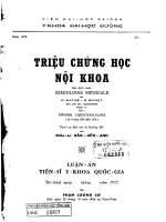 Triệu chứng học nội phần appareil cardiovasculaire  