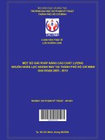 Một số giải pháp nâng cao chất lượng nguồn nhân lực ngành may tại thành phố hồ chí minh giai đoạn 2005   2010