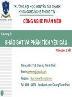 Bài giảng công nghệ phần mềm  chương 3   khảo sát và phân tích yêu cầu phần mềm