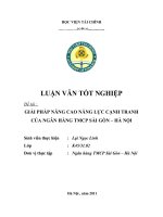 GIẢI PHÁP NÂNG CAO NĂNG lực CẠNH TRANH của NGÂN HÀNG TMCP sài gòn – hà nội 