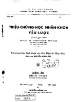 triệu chứng học nhãn khoa yếu lược 