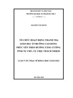 Tổ chức hoạt động thanh tra giáo dục ở trường cao đẳng phúc yên theo hướng tăng cường tính tự chủ, tự chịu trách nhiệm 