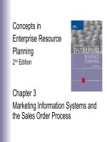 Lecture concepts in enterprise resource planning (2nd edition)   chapter 3  marketing information systems and the sales order process