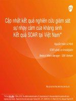 Cập nhật kết quả nghiên cứu giám sát sự nhạy cảm của kháng sinh Kết quả SOAR tại Việt Nam