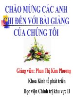 Bài giảng kinh tế phát triển  tăng trưởng và phát triển kinh tế   phan thị kim phương