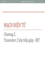 Bài giảng mạch điện tử   chương 2  transistor 2 lớp tiếp giáp   BJT