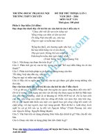 ĐỀ THI THPTQG SỐ 10 2016 MÔN NGỮ VĂN