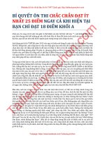 Bí Quyết Ôn Thi Đạt 25 điểm THPT Quốc Gia 2016