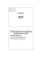 Bài giảng dụng cụ bán dẫn   chương 5  BJT