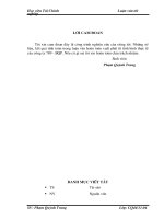 Đánh giá thực trạng tài chính và một số giải pháp chủ yếu nâng cao hiệu quả hoạt động sản xuất kinh doanh tại công ty 789   BQP 