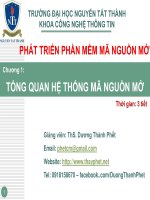 Bài giảng phát triển phần mềm mã nguồn mở   chương 1 giới thiệu tổng quan hệ thống mã nguồn mở