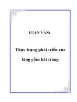 Thực trạng phát triển của làng gốm bát tràng