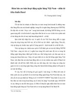 Đảm bảo an toàn hoạt động ngân hàng Việt Nam – nhìn từ tiêu chuẩn Basel