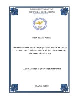 Giải pháp hoàn thiện quản trị nguồn nhân lực tại Công ty Cổ phần Cấp nước và Phát triển Đô thị tỉnh Đắk Nông