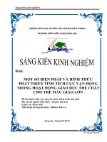 SKKN một số biện pháp và hình thức phát triển tính tích cực vận động trong hoạt động giáo dục thể chất cho trẻ mẫu giáo lớn 