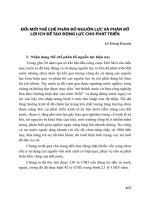 ĐỔI MỚI THỂ CHẾ PHÂN BỔ NGUỒN LỰC VÀ PHÂN BỔ LỢI ÍCH ĐỂ TẠO ĐỘNG LỰC CHO PHÁT TRIỂN