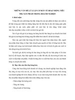 NHỮNG VẤN ĐỀ LÝ LUẬN CƠ BẢN VỀ HOẠT ĐỘNG TIÊU THỤ SẢN PHẨM TRONG DOANH NGHIỆP