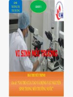 VAI TRÒ của tảo và ĐỘNG vật NGUYÊN SINH TRONG môi TRƯỜNG nước”