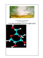 VAI TRÒ SINH HỌC CỦA CÁC HỢP CHẤT