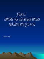 slide NHỮNG VẤN ĐỀ CƠ BẢN TRONG MÔ HÌNH HỒI QUI ĐƠN