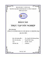 Báo cáo kế toán tổng hợp  Công ty Cổ Phần Đầu tư xây dựng và thương mại Quang Tiến