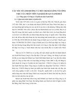CÁC YẾU TỐ ẢNH HƯỞNG VÀ MỨC ĐỘ HÀI LÒNG VỀ CÔNG VIỆC CỦA NHÂN VIÊN TẠI KHÁCH SẠN XANH HUẾ