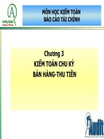 Slide: Chương 3 KIỂM TOÁN CHU KỲ  BÁN HÀNGTHU TIỀN