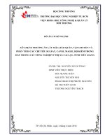 XÂY DỰNG PHƯƠNG ÁN LẤY MẪU, BẢO QUẢN, VẬN CHUYỂN VÀ PHÂN TÍCH CÁC CHỈ TIÊU SULFAT, CANXI, MAGIE, ĐỘ KIỀM TRONG ĐẤT TRỒNG CÂY NÔNG NGHIỆP Ở THỊ XÃ CAI LẬY, TỈNH TIỀN GIANG