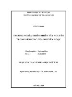 Luận văn Trường nghĩa thiên nhiên Tây Nguyên trong sáng tác của Nguyên Ngọc