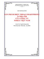 Bản kế hoạch PR sản phẩm điện thoại smartphone lumia 920 của công ty nokia việt nam