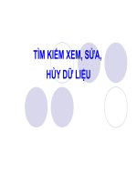Slide ỨNG DỤNG PHẦN MỀM KẾ TOÁN EFFECT: TÌM KIẾM XEM, SỬA, HỦY DỮ LIỆU