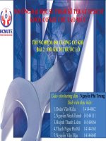 Bài thuyết trình thí nghiệm đo lường cơ khí (bài 2   đo kích thước lỗ)