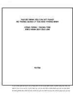 THUYẾT MINH YÊU CẦU KỸ THUẬT HỆ THỐNG QUẢN LÝ TOÀ NHÀ THÔNG MINH