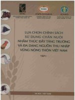 Lựa chọn chính sách sử dụng chăn nuôi nhằm thúc đẩy tăng trưởng và đa dạng nguồn thu nhập vùng nông thôn việt nam tập 1 