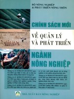 Chính sách mới về quản lý và phát triển ngành nông nghiệp 