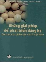 Những giải pháp để phát triển đăng ký cho các sản phẩm đặc sản ở việt nam 