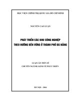 Phát triển các khu công nghiệp theo hướng bền vững ở thành phố đà nẵng