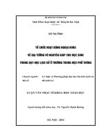 Luận văn Tổ chức hoạt động ngoại khóa về Đại tướng Võ Nguyên Giáp cho học sinh trong dạy học lịch sử ở trường THPT