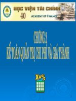 Slide:  KẾ TOÁN QUẢN TRỊ CHI PHÍ VÀ GIÁ THÀNH