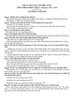 đề cương ôn thi cuối học kỳ 2 môn khoa học  khối 4