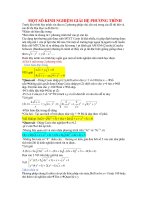 Một số hướng tư duy mới giải hệ phương trình