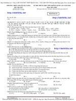 Đề thi thử môn hóa học mới nhất